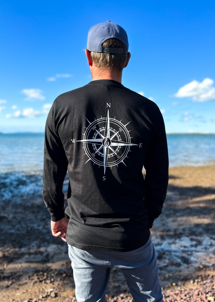 Wave Compass S / Grey / Mens Long Sleeve