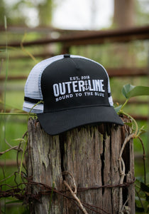 Outer Line Trucker Hat - Black/White