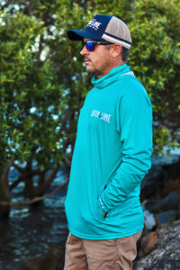 Bound The Blue Fishing Jersey - Aqua