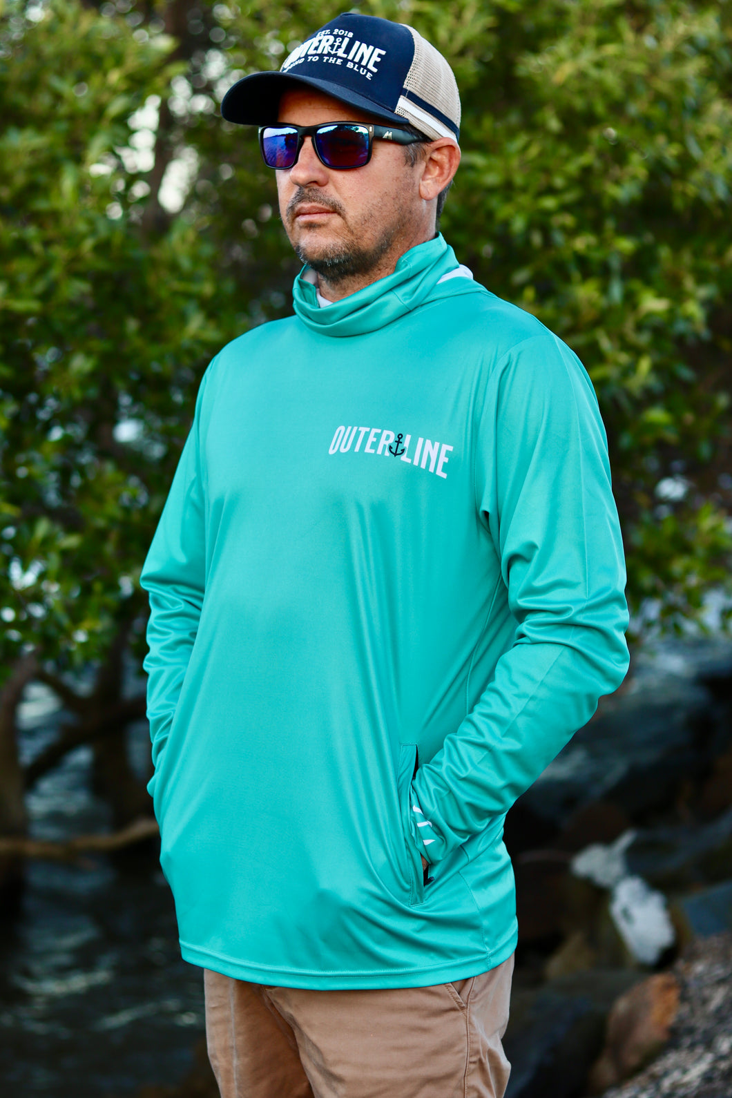 Bound The Blue Fishing Jersey - Aqua