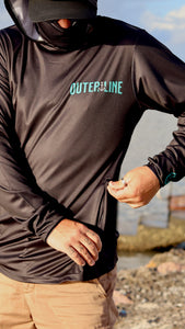 Bound To Blue Fishing Jersey - Charcoal