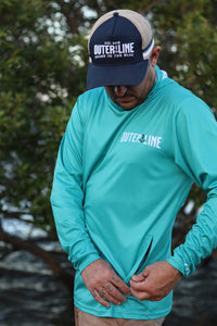 Bound The Blue Fishing Jersey - Aqua