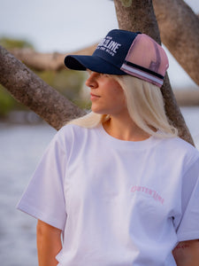 Outer Line Trucker Hat - Navy/Pink