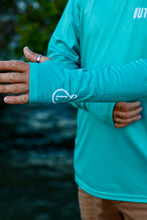 Load image into Gallery viewer, Bound The Blue Fishing Jersey - Aqua
