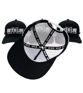 Outer Line Trucker Hat - Black/White