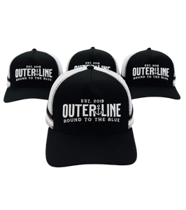 Outer Line Trucker Hat - Black/White