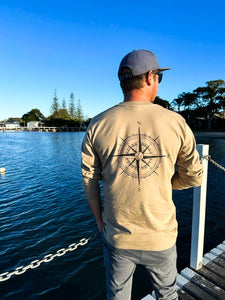 Compass Long Sleeve Tee - Sand