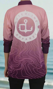 Womens Contour Fishing Jersey - Pink