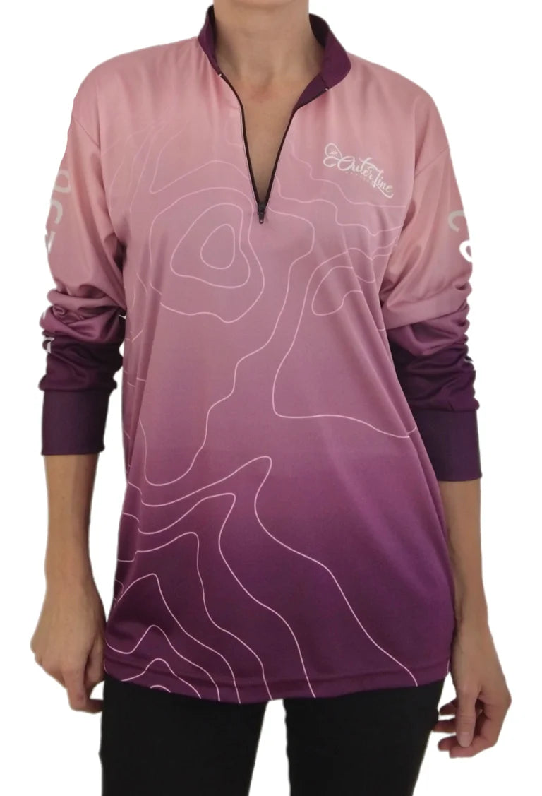 Womens Contour Fishing Jersey - Pink – Outer Line
